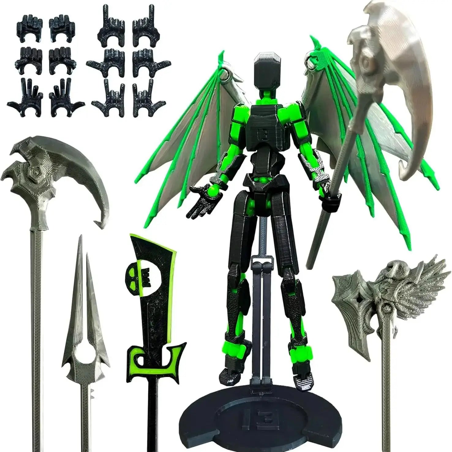 Lucky Poseable 13 Joints 3D Printed Mannequin DIY Desktop Toy for Kids 3rd Generation Robot