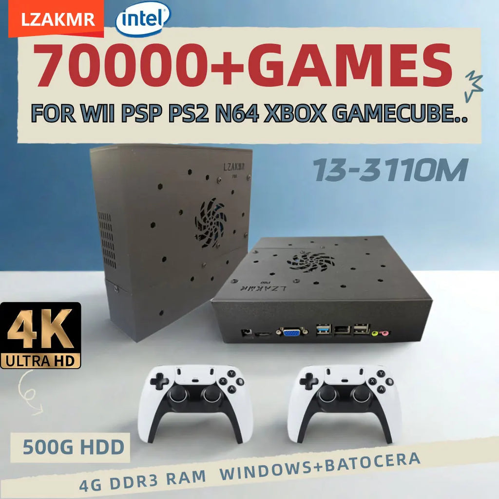NEW Retro Gaming Box X8 Pro 70000+ Games For Wii PS2 DC PSP GAMECUBE 500G Loaded Console Windows 11 Plug and Play on TV
