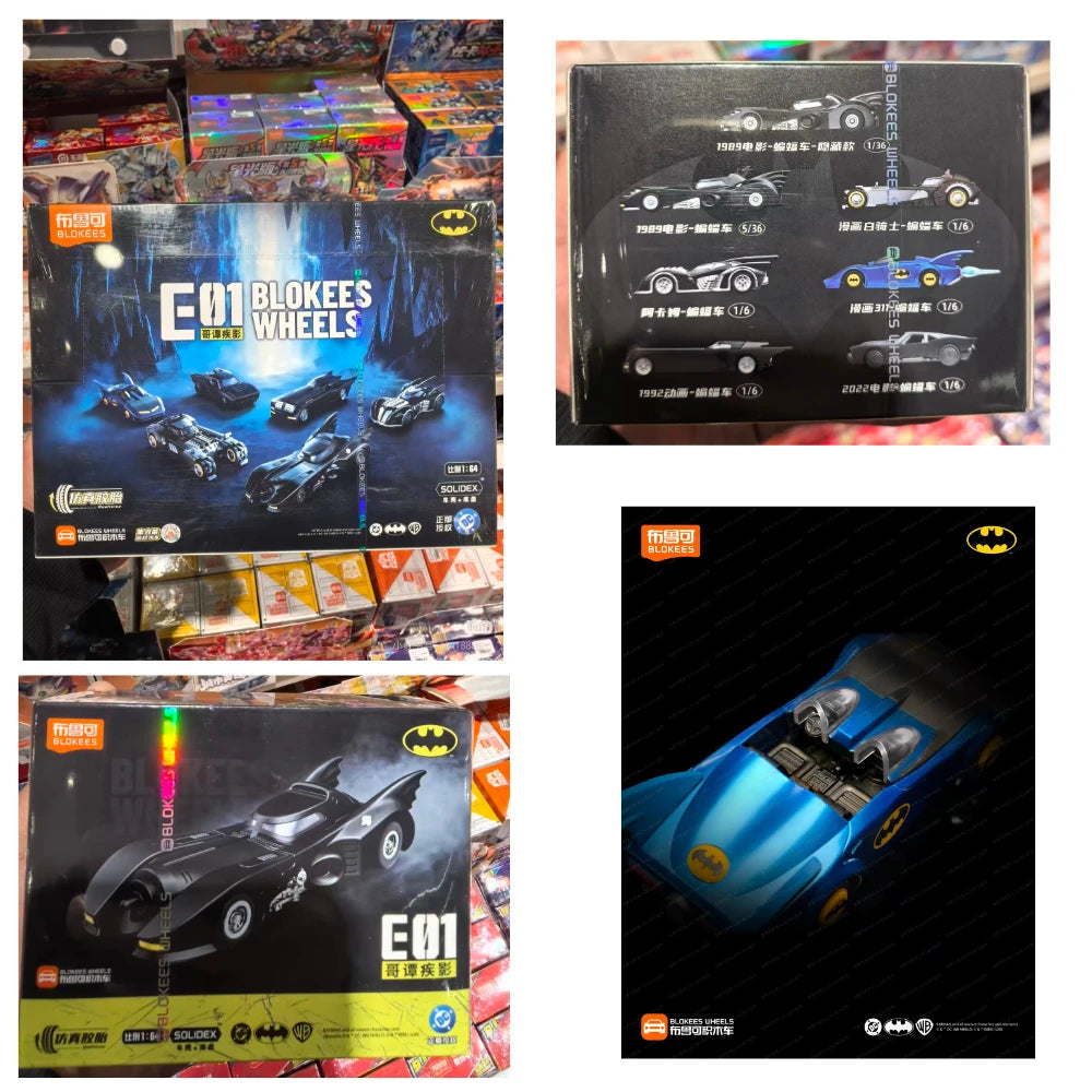 In Stock Blokees New E01 Gotham Shadow Batmobile Model Kit Action Figure Model Customized Kid Gift