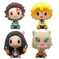4pcs/set Demon Slayer Action Figure Kimetsu No Yaiba Kamado Tanjirou Nezuko Agatsuma Zenitsu Action Figure Anime Model Toys Gift
