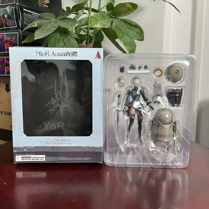 1475 NieR: Automata 2B & Machine Lifeform Figure YoRHa No.2 Type B Action Figure Model Toy Joint Movable Doll Desktop Decoration