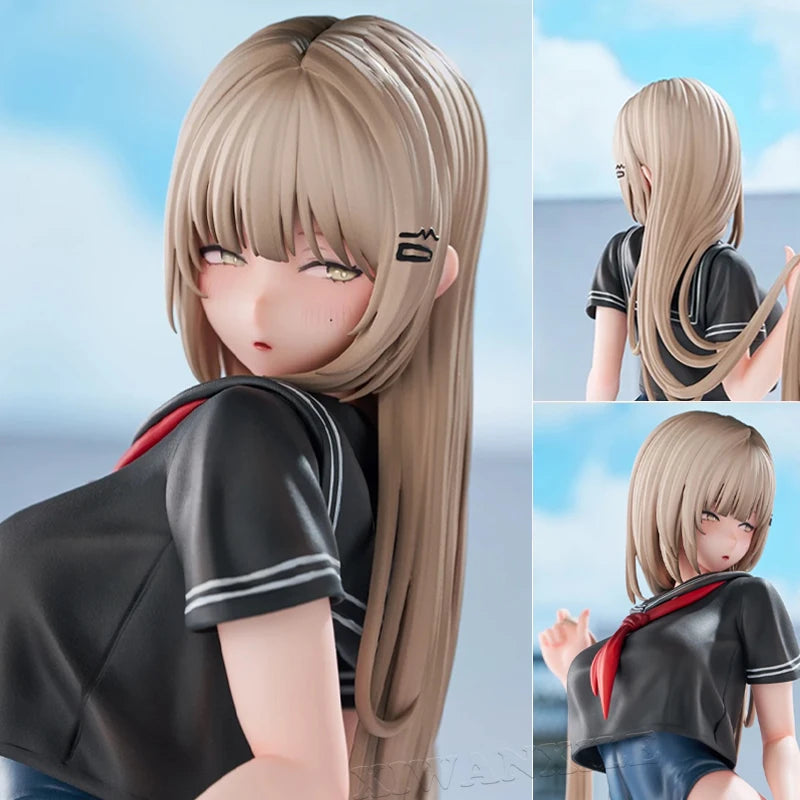 28cm Tsugi no Jugyou wa Suiei Yuzu Anime Girl Figure Pool Open Day Getting Ready To Change Clothes Yuzu Action Figure Model Toys