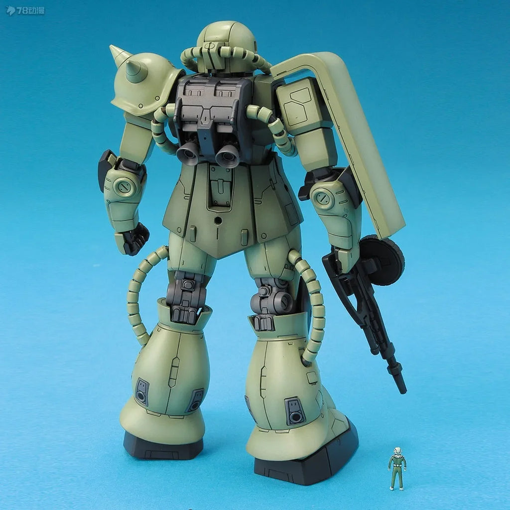Bandai Genuine Gundam Model Kit Anime Figure MG 1/100 MS-06F/J Zaku Ⅱ One Year War Gunpla Anime Action Figure Toys for Children