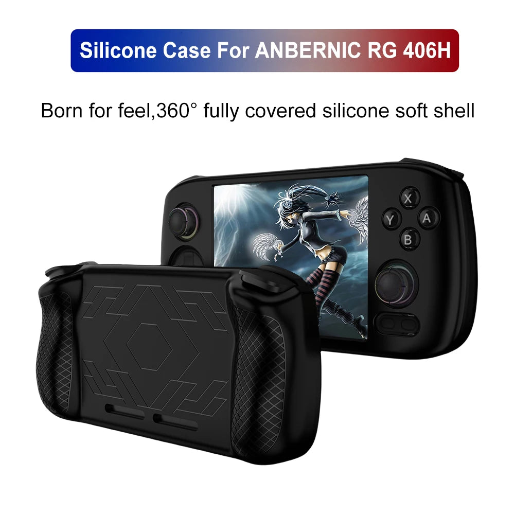 Silicone Protective Case for Anbernic RG406H Ultra Light Shockproof Silione Case for RG 406H Handheld Game Console Cover