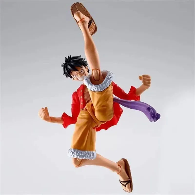 One Piece Luffy Action Figure - Anime Desktop Model Statue Collectible Ornament Gift for Fans Hand-Painted Figurine