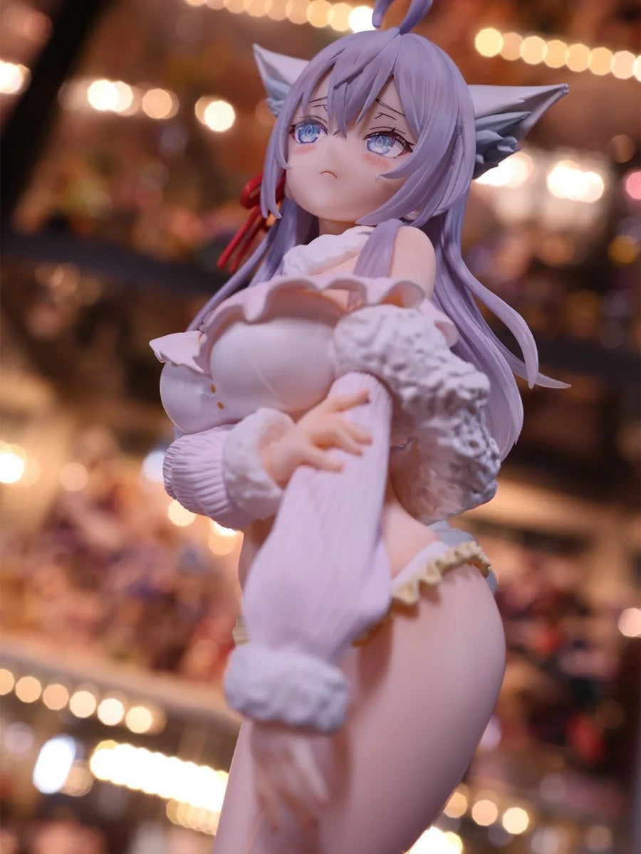 Alisa White Fox Girl Anime Figure Pvc Collectible Statue Two Dimensional Model Desktop Display Decoration Gift For Anime Lovers