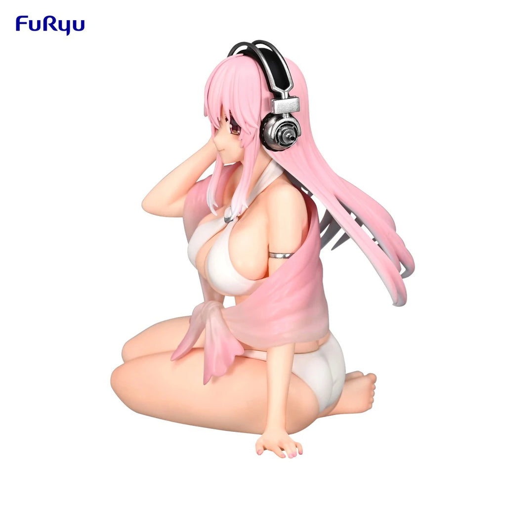 In Stock Original FuRyu Prepainted Noodle Stopper Figure SoniComi (Super Sonico) Sonico White Bikini Ver. Model Decoration