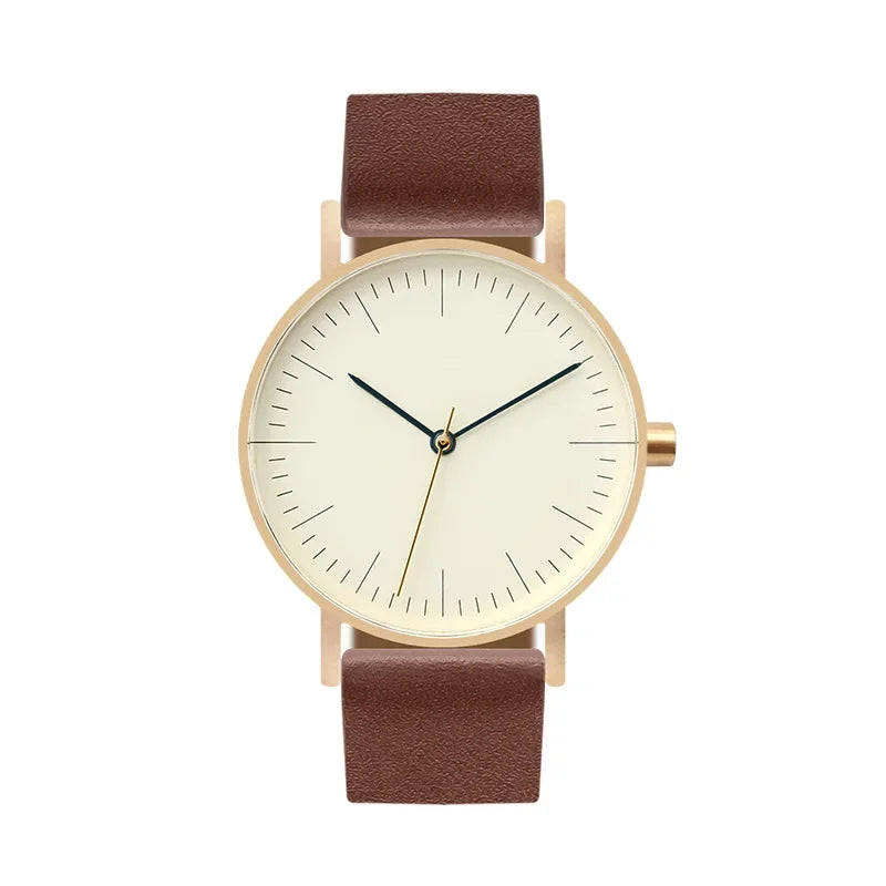 Design Sense Watch B001 Einfaches Retro-Design Stummschaltung Herren- und Damenuhr aus wasserdichtem Edelstahl