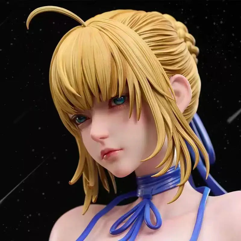 Anime Figure Saber Artoria Pendragon Sexy Gk Resin Statue Desktop Ornament For Adult Anime Fans Collection Display