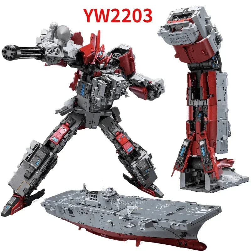 In Stock TOYSEASY YW2202 Xing Tian JS-02 YW2203 Zhu Rong JS-04 Minɡ He Alloy Warship Transformation Action Figures Collection