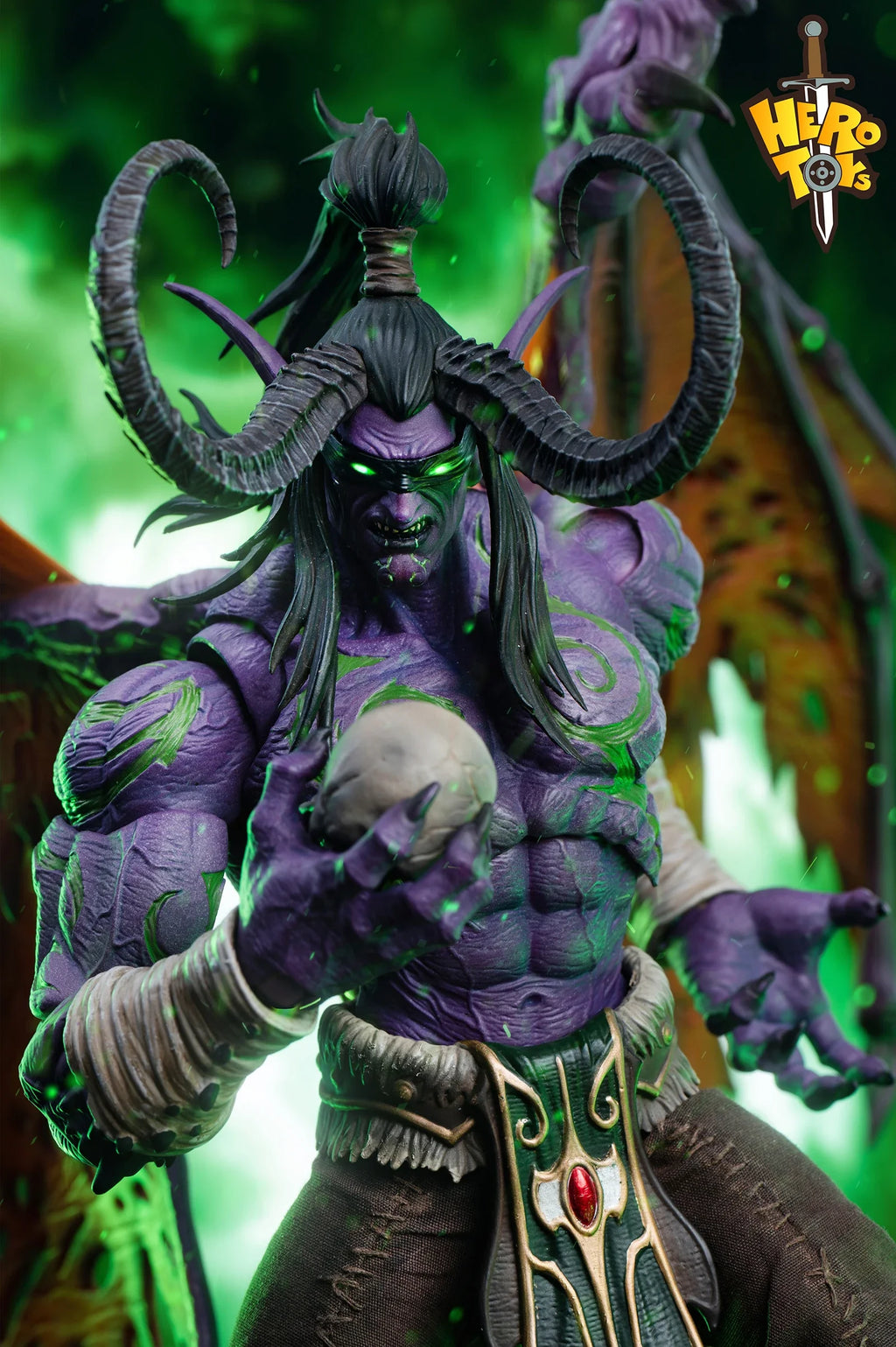 HERO TOYS 1/10 Scale Male Soldier Demon Hunter Illidan Full Set about 24Cm Action Figure Collectible Model Toys Doll Gifts