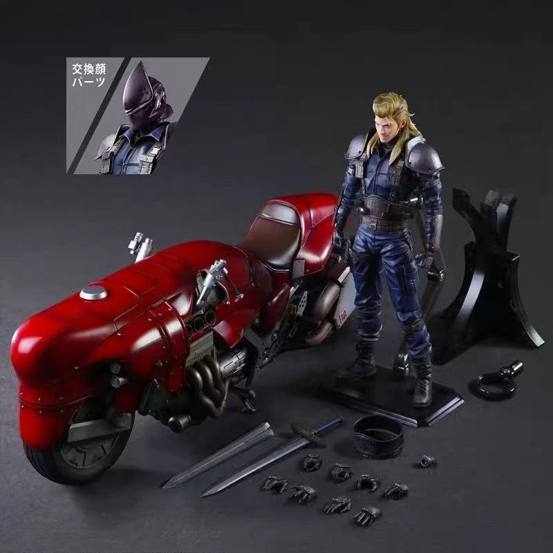In stock PlayArts PA modification Final Fantasy 7 Shinra Guard Advanced Guard Motorcycle Set Moving Model