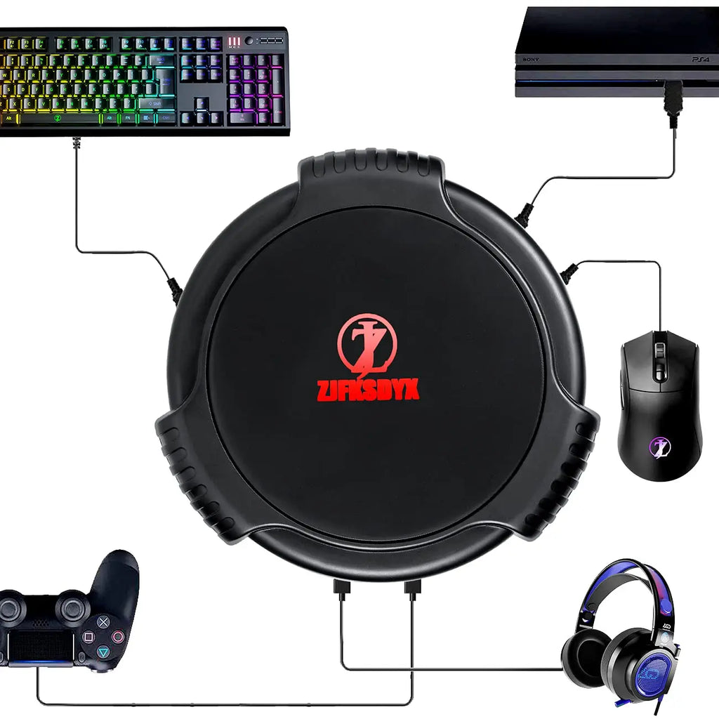 Keyboard and Mouse Converter Set for PS4 | 21-Key Mechanical Gaming Keyboard + Gaming Mouse | 1:1 PC Experience for FPS Games