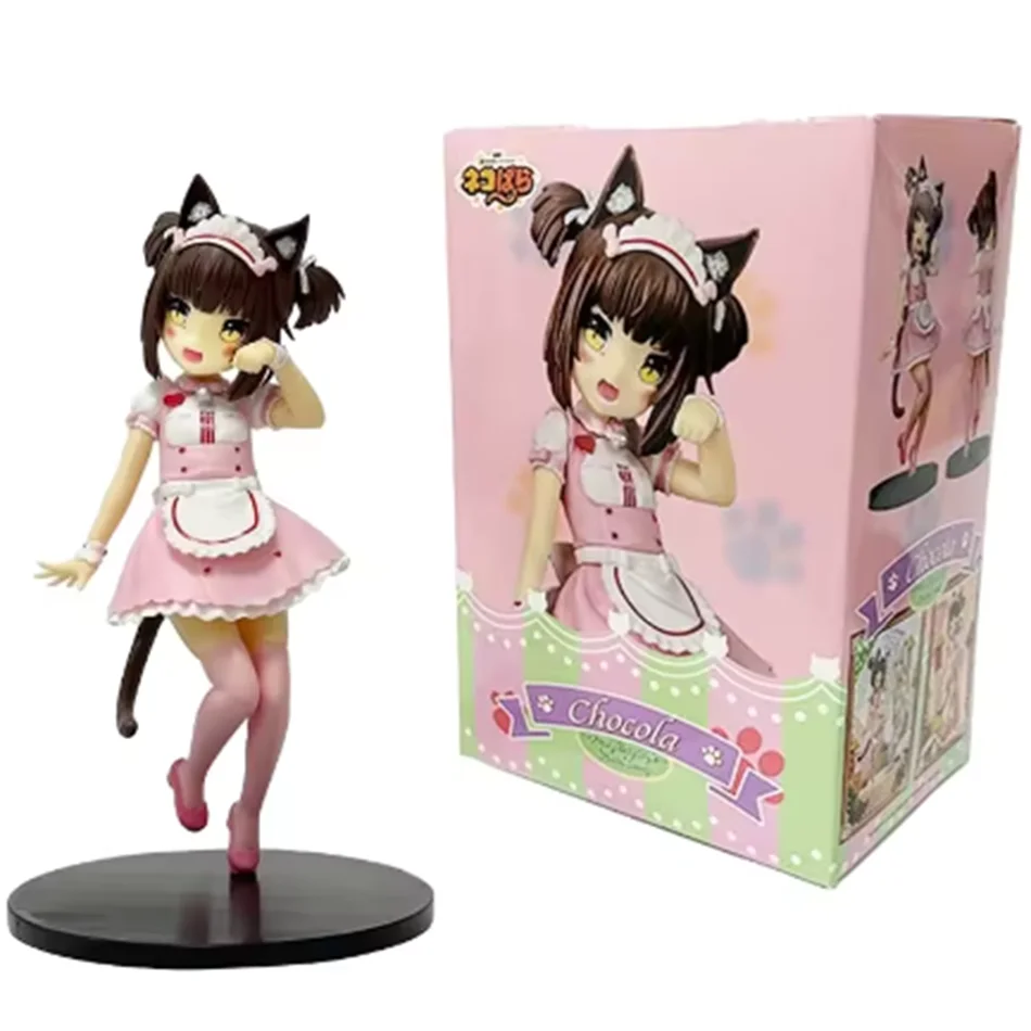18CM Cat Maid Anime NEKOPARA Figure Chocolates Vanilla Cute Pretty Cat Style Model PVC Static Child Toys Collectible Gift Doll