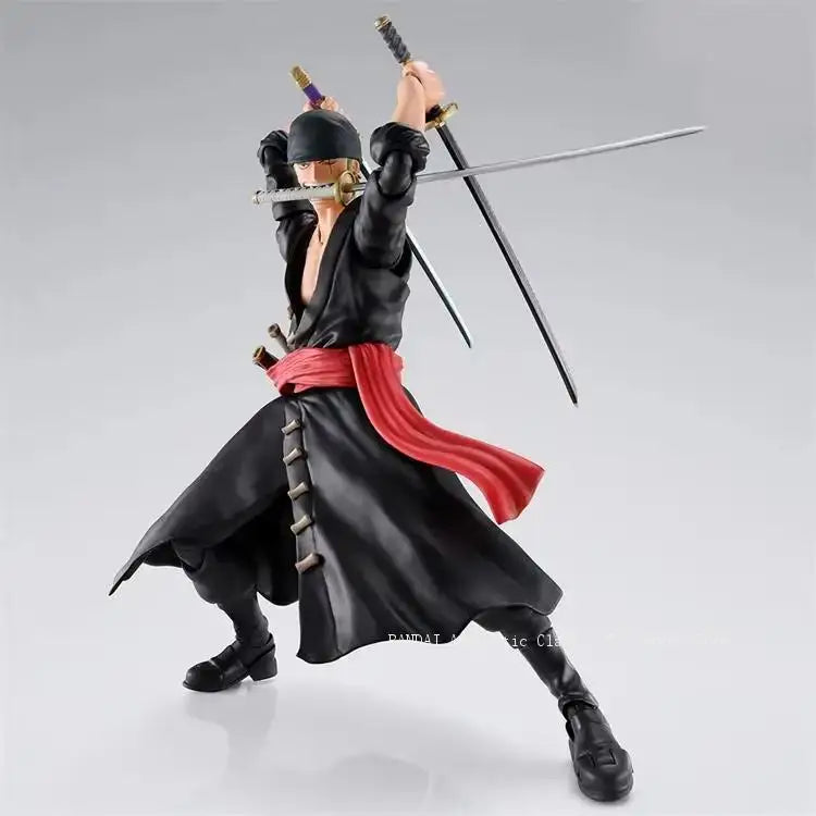 In Stock BANDAI S.H.Figuarts Original ONE PIECE Roronoa Zoro The Raid on Onigashima Anime Action Figure Birthday Gift