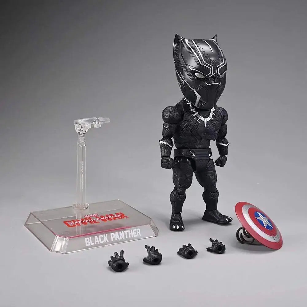 Avengers Captain America Doctor Strange Iron Man Thanos Black Panther Q-Version Mobile Figurine Model Toys For Kids Gift