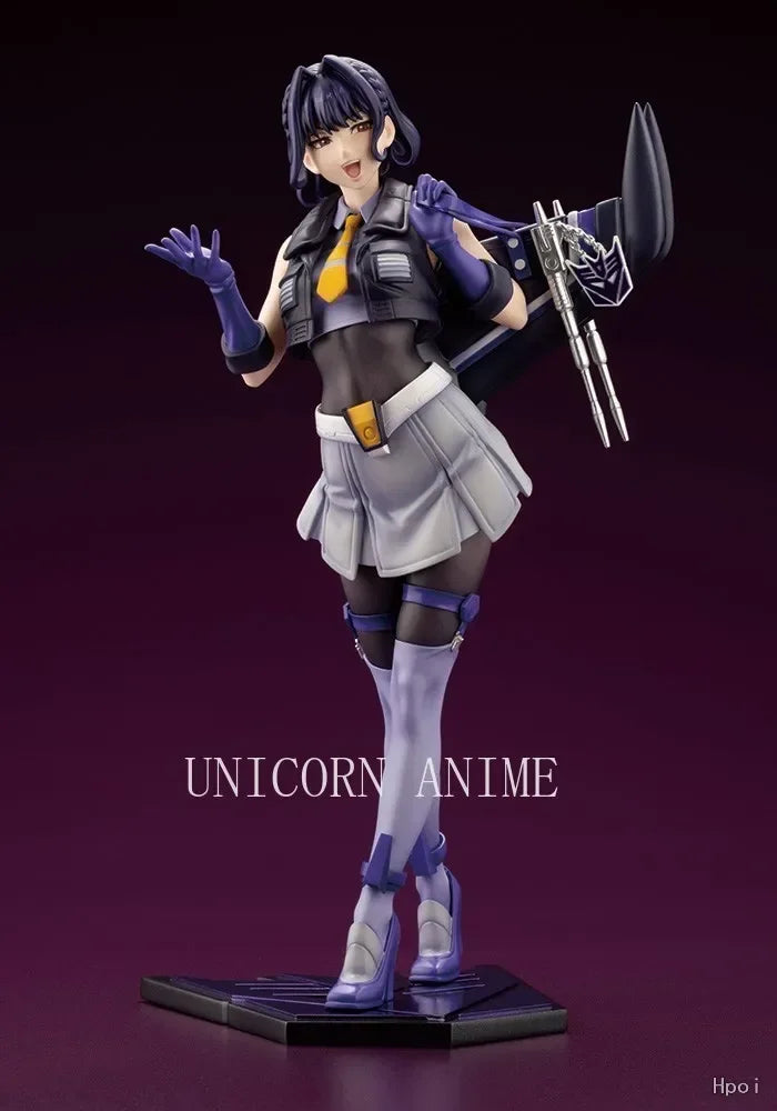 In Stock Original Kotobukiya Girl Statue Transformers Girl Skywarp Animation Doll Hand Model Toy Gift Ornament
