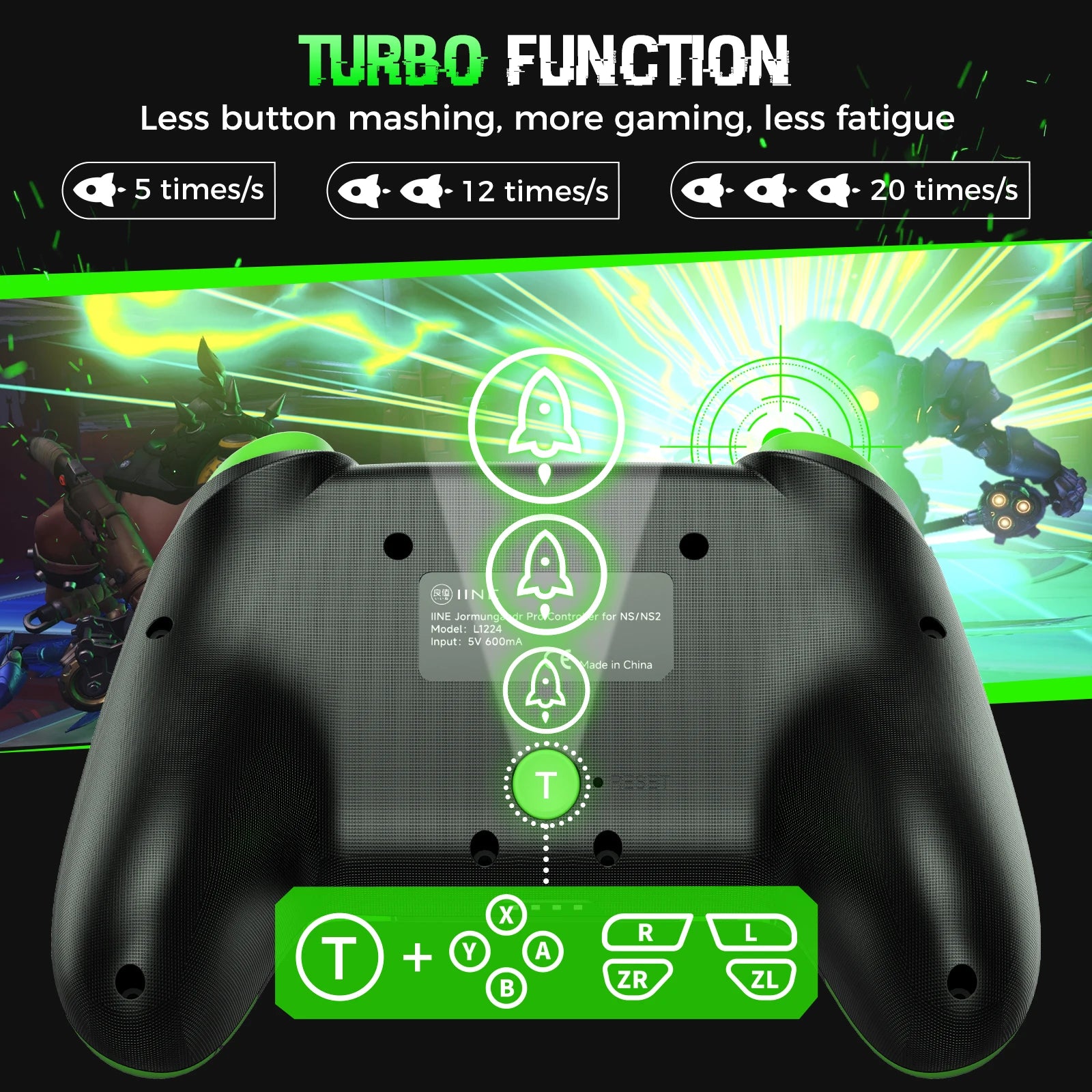 IINE Jormungandr Series for NS2 :Pro Controller ;  Protective Case; Thumb Grips(Set of 8); Magnetic Game Card Case for ; Silicon