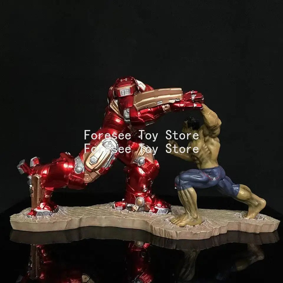 32cm Hulk Vs Hulkbuster Figure Marvel Anime Figures Collection Resin Model Desktop Ornament Decorations Best Gifts for Children