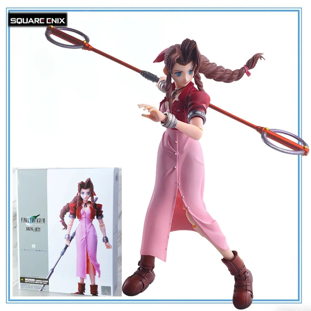 100% Original in Stock Square Enix Bring Arts Final Fantasy Aerith Gainsborough Mythril Rod Ver. Action Figure Collection Series