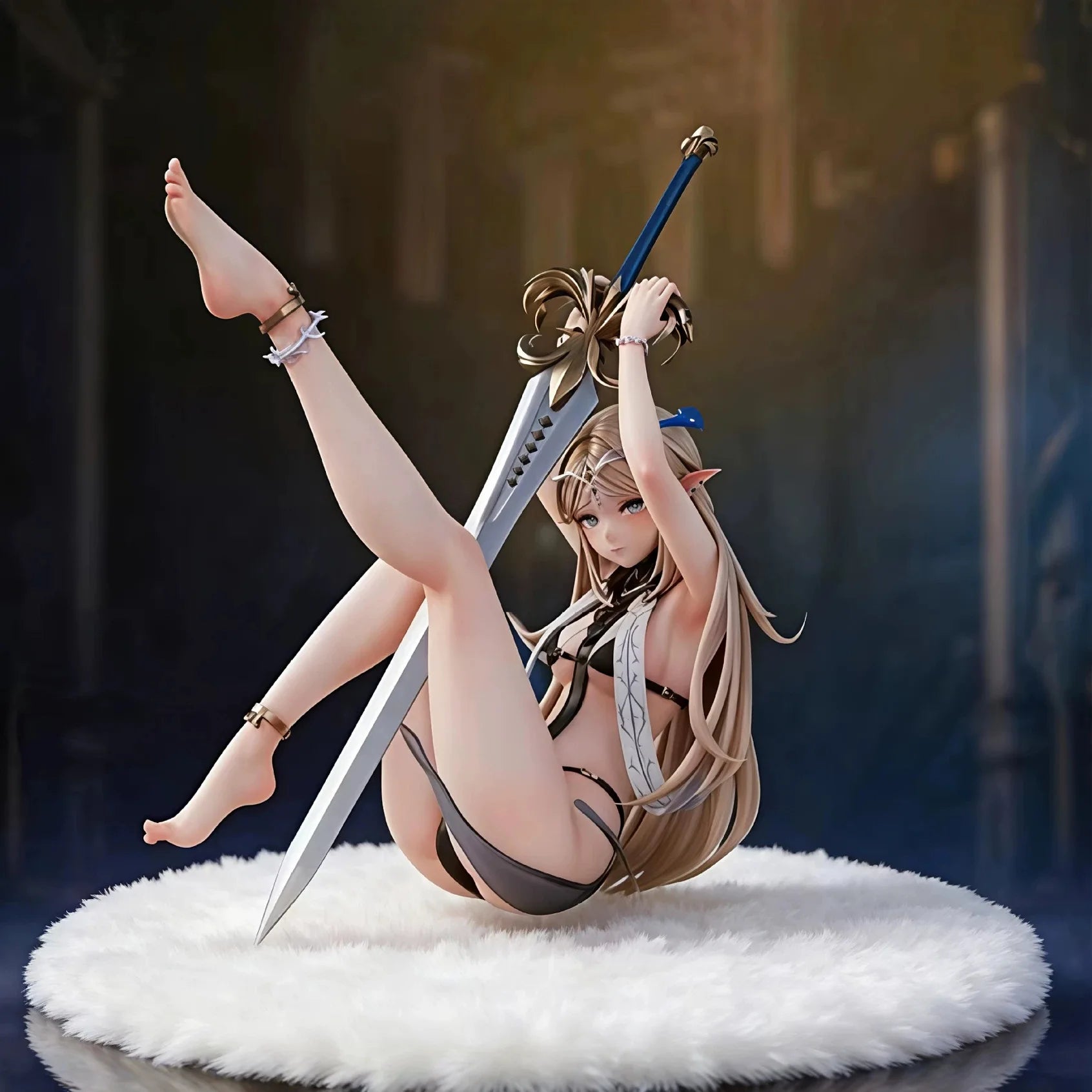 Kathesia Anime Girl Figure Full Spray Painted Collectible Model Desktop Decoration Pc Case Ornament Trendy Toy Gift For Adults