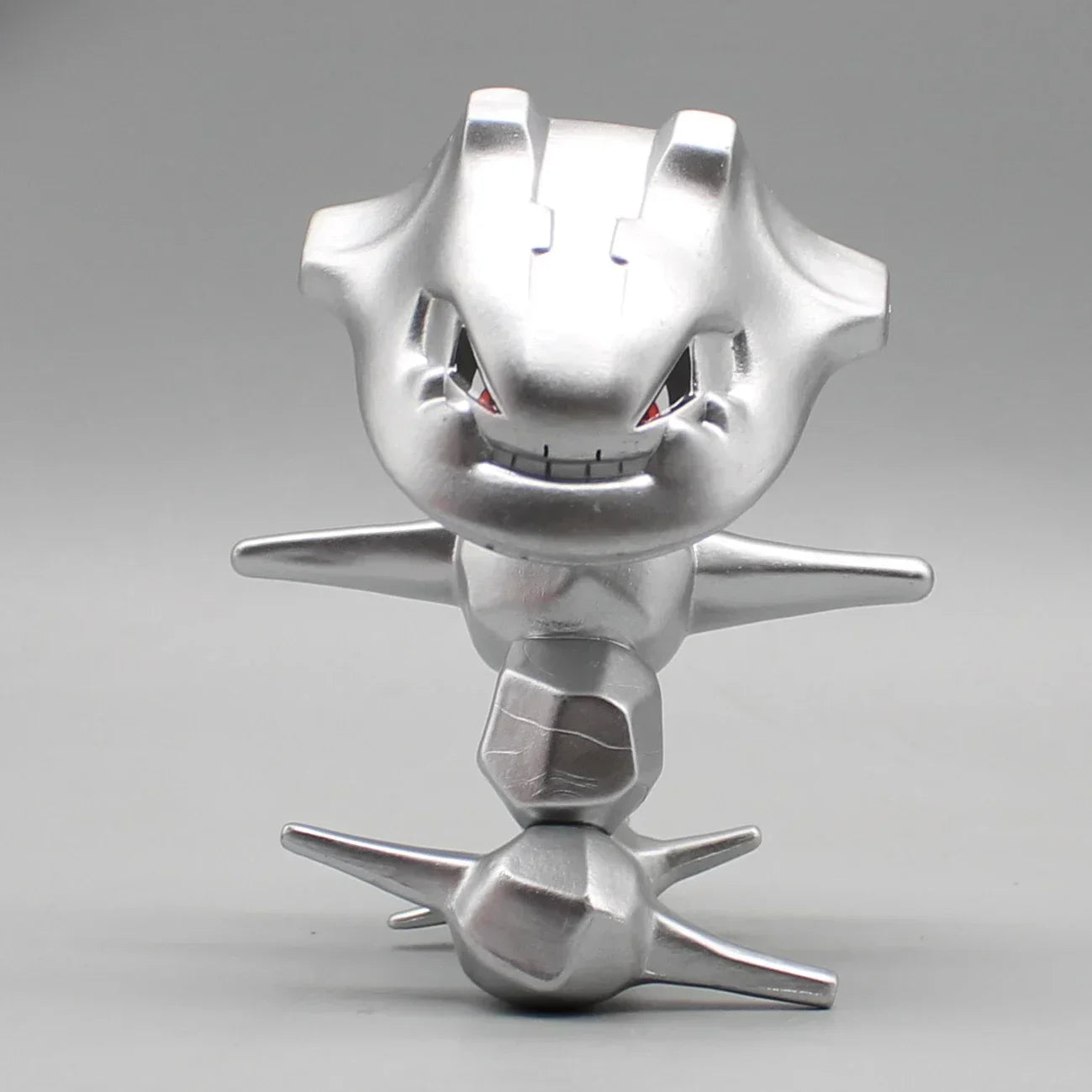 10 cm Pokemon Steelix Actionfigur Anime Figuren Silber Evolution Kawaii Mini Puppe Modell Desktop Dekoration Kinder Sammlung Spielzeug