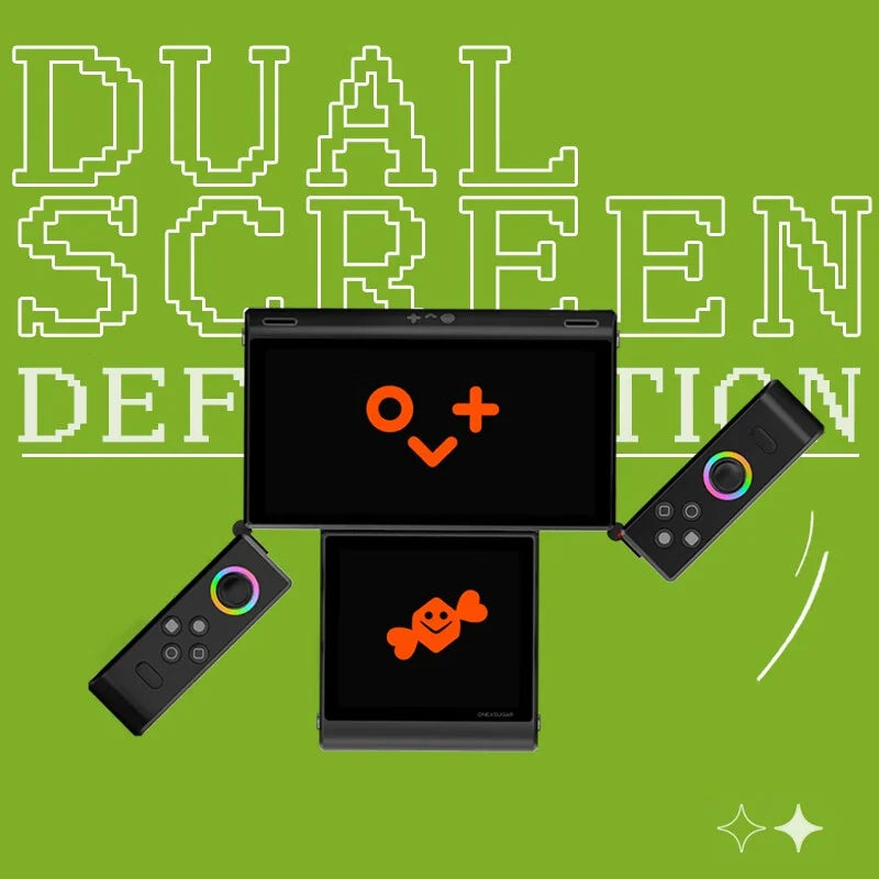 OneXPlayer OneXsugar Sugar 1 Handheld Game Players Android14 Dual OLED Screens 512GB Deformation Gaming Consoles Hall Joysticks