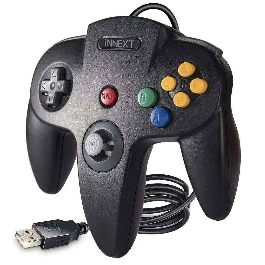 [USB Version] USB Controller for Classic N64 Games,Wired Gamepad Joystick for Windows PC Mac Linux Raspberry Pi 4 3