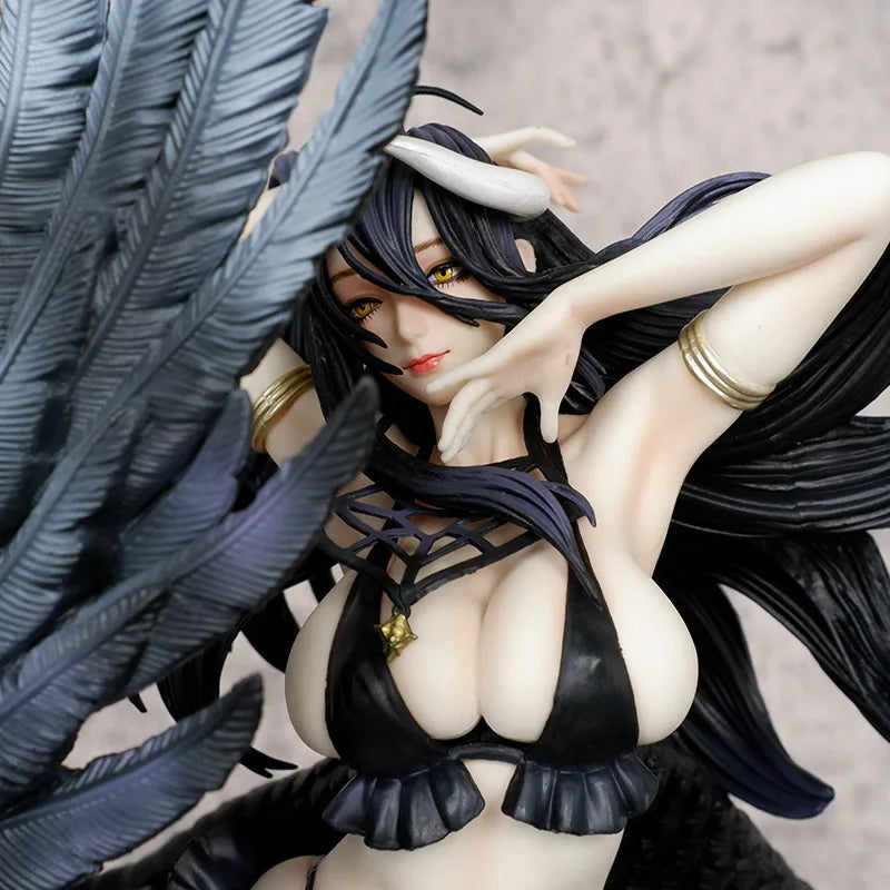 56,5 cm Overlord Albedo Auspicious Day Anime Mädchen Figur Modell Gk Statue Jungen Sammlung Desktop Dekoration Ornament Spielzeug Geschenke