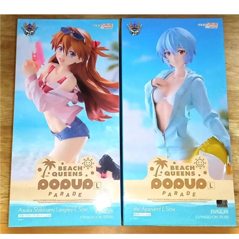 In Stock Good Smile GSC Figure POP UP PARADE BEACH QUEENS Asuka Langley Shikinami Rei Anime Figure Action Model Collection Toys