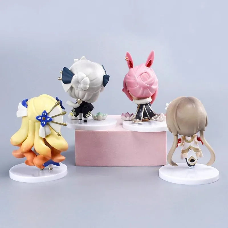Honkai Impact 3 Q Version Dolls Anime Figure Rita Rossweisse Yae Sakura Raiden Mei Kiana Kaslana Model Kids Toys Car Decoration