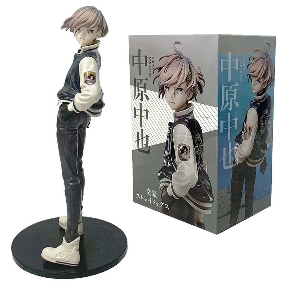 22CM Bungou Stray Dogs Anime Figure Youth Dazai Osamu Action Figure Nakahara Chuuya Figurine PVC Collection Model Doll Toys