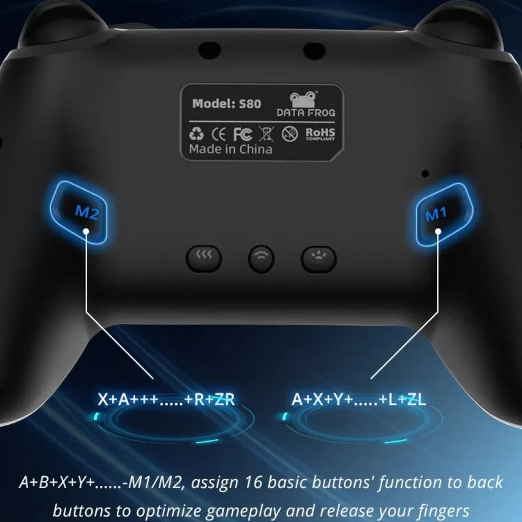Wireless Controller RGB For Nintendo Switch OLED / Lite Console Pro Gamepad with 600/1000Mah Battery Programmable Turbo Function