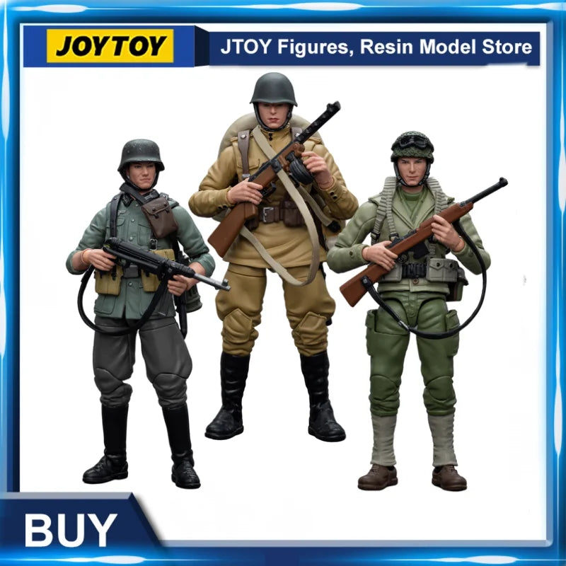 [IN STOCK] JOYTOY 1/18 Action Figure WWII Army Military Anime figures Toys Model