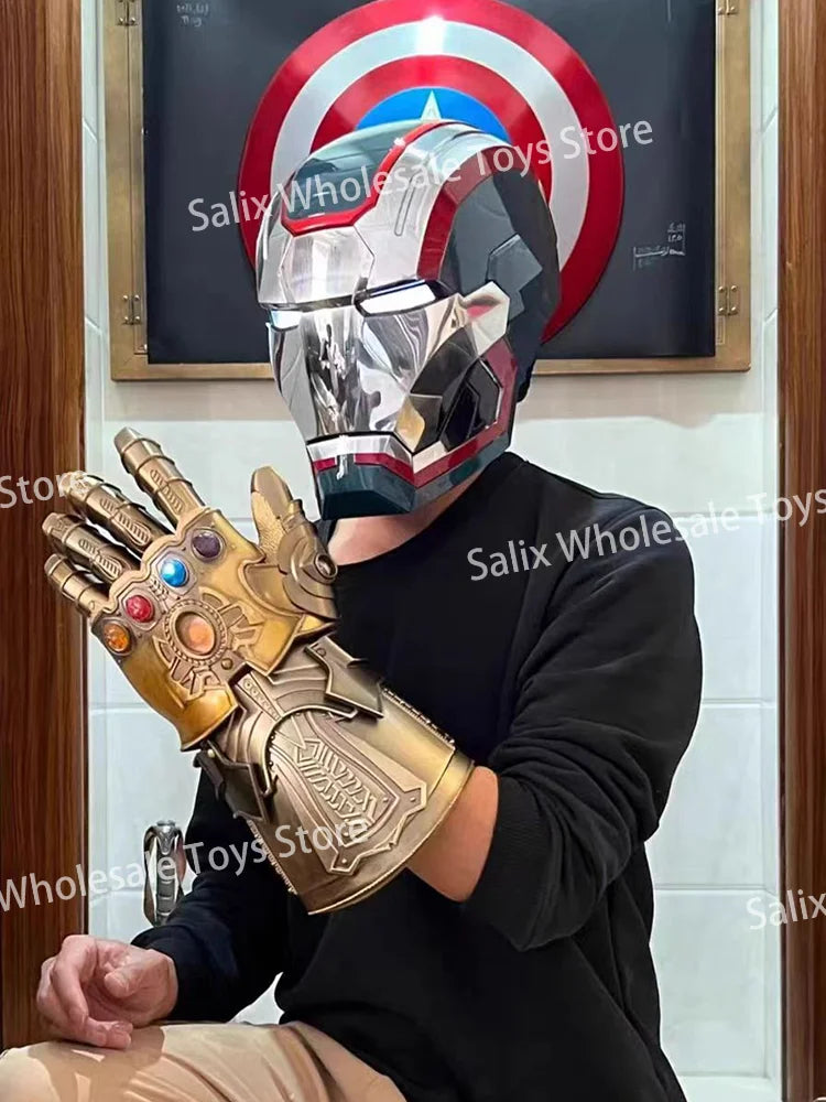 Iron Man Mk5 Helmet War 1:1 Machine Avengers Cosplay Electric Open Close Chinese English Voice Remote Control Gifts Customized