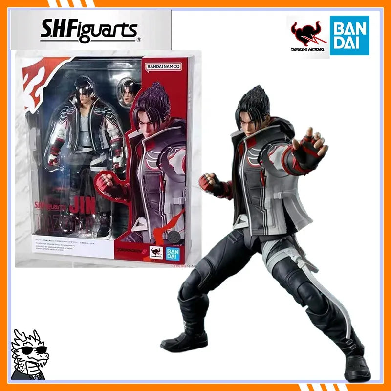Bandai Original Genuine Figure Tekken 8 Model Kit Anime Figures SHF Jin Kazama Collection Model Action Figure Boys Toys Gifts