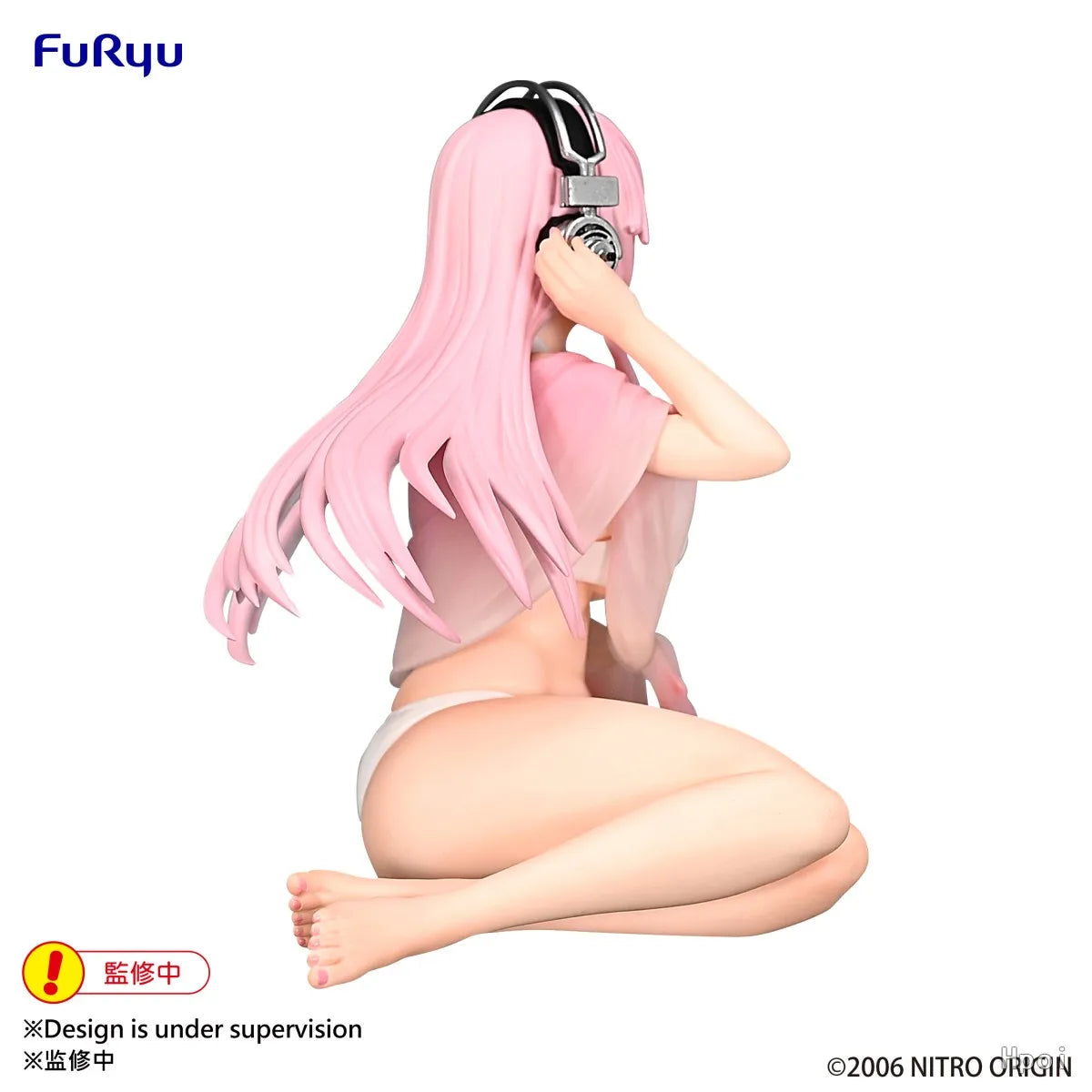 In Stock FuRyu Original Genuine Sexy Anime Girl Super Sonico Noodle Stopper White Bikini Ver. 11cm Collections Model Toy Figures