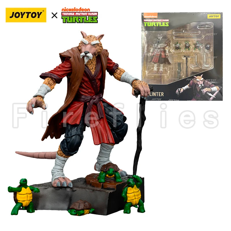 1/18 JOYTOY Action Figure Turtles Splinter April O'Neil Anime Model Toy