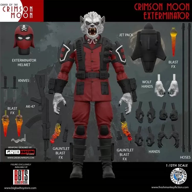 In Stock Fresh Monkey Fiction The Order Of The Crimson Moon Wave 1 1 12 Scale 6 Inch Action Figure Set General Cavalry Werewolf
