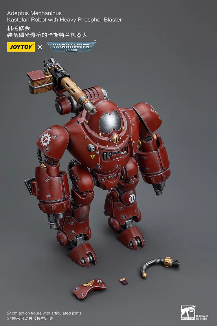 JOYTOY Warhammer 40K Adeptus Mechanicus Kastelan Robot With Heavy Phosphor Blaster Action Figures Collection Doll Original Toys