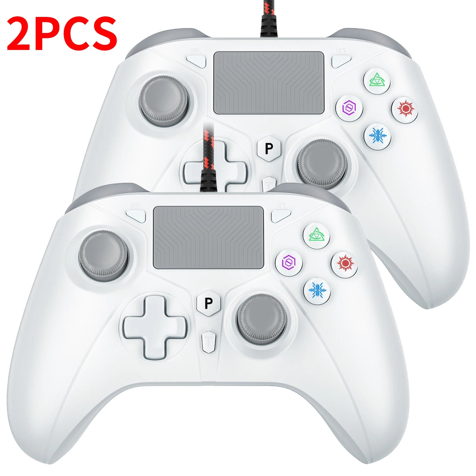 Wired Controller for PS5/PS4/Pro PC Console Remote Control Handle Gamepad Turbo Dual Vibration 2m Cable No Delay Instant Connect