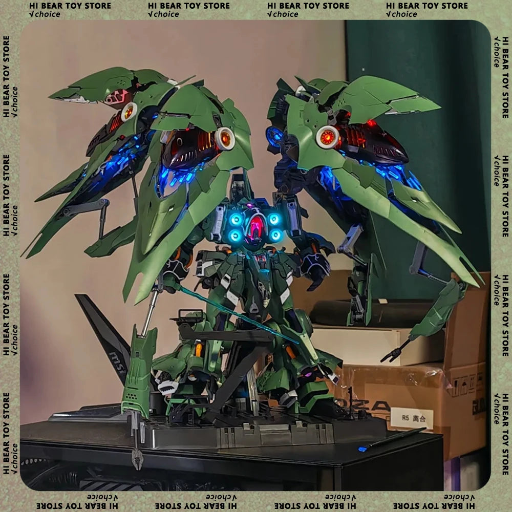 In Stock 1/100 Nz-666 Kshatriya Osiris Aerial Dominator Luminous Lamp Assembly Model Kit Action Figures Collect Models Toys Gift