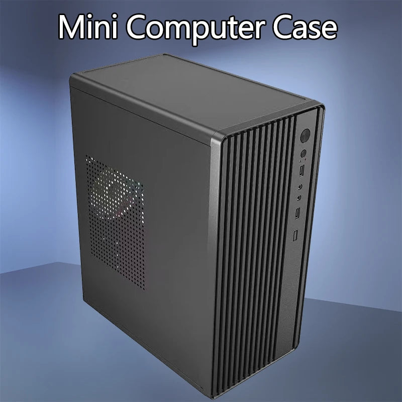 Mini-Computergehäuse, ATX-Netzteil, geeignet für M-ATX/ITX-Motherboards für einfache Tragbarkeit und schnelle Wärmeableitung