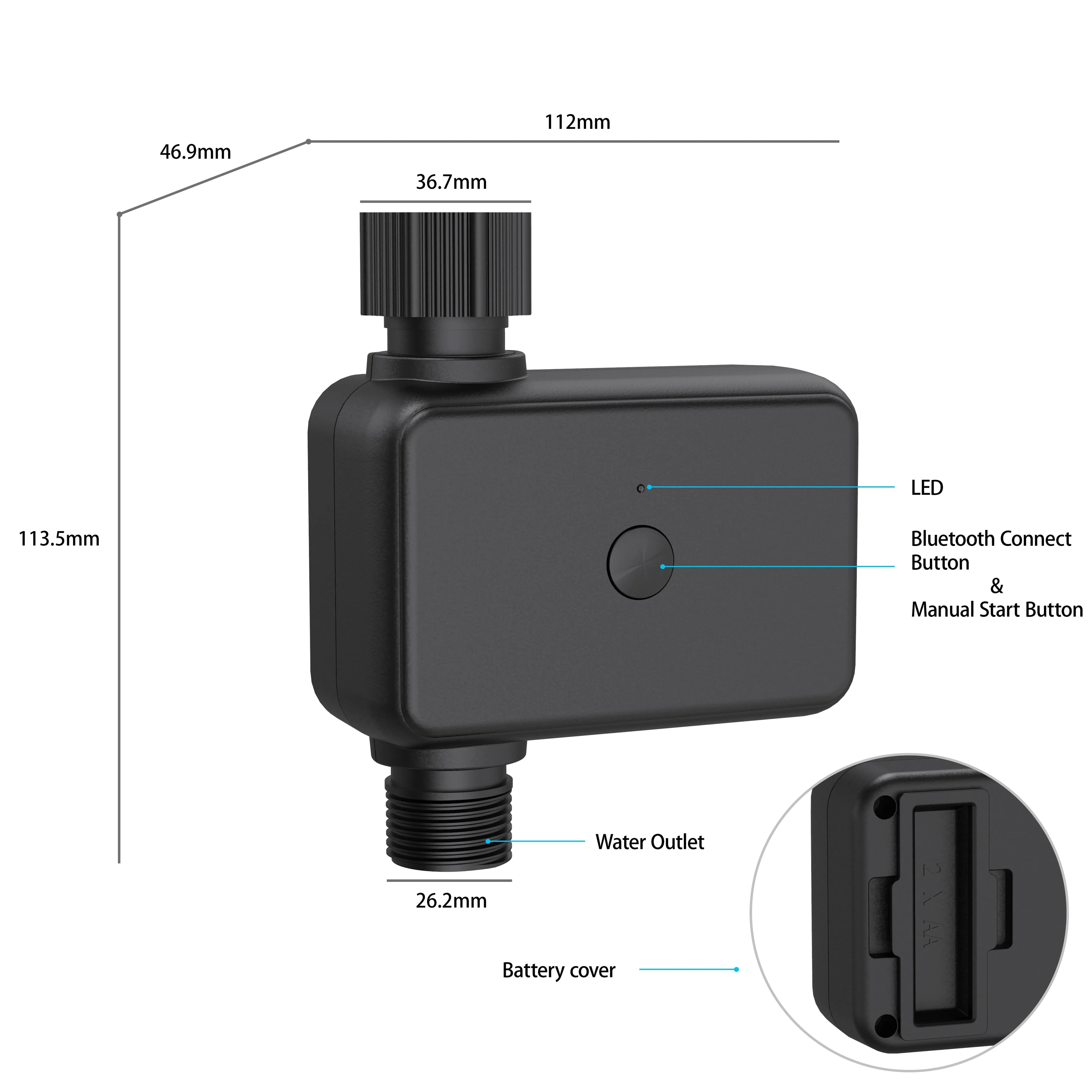 Smart Watering Timer IP55 Bluetooth WIFI Garden Automatic Irrigation System Drip Sprinkler Controller Valve Smart Life Tuya