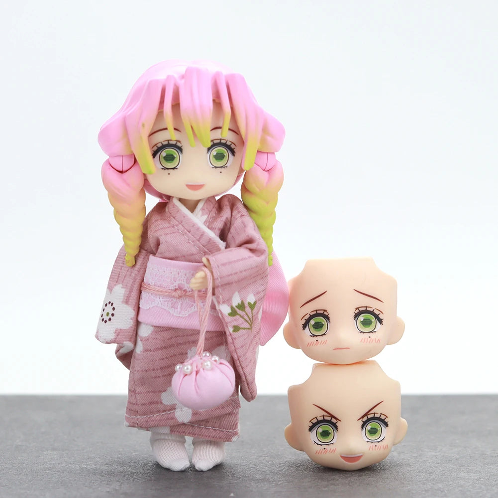 Demon Slayer OB11 Doll Mitsuri Kanroji Muichiro Tokito BJD Movable Joints Anime Figures Complete Full Set Anime Merchandise Toy