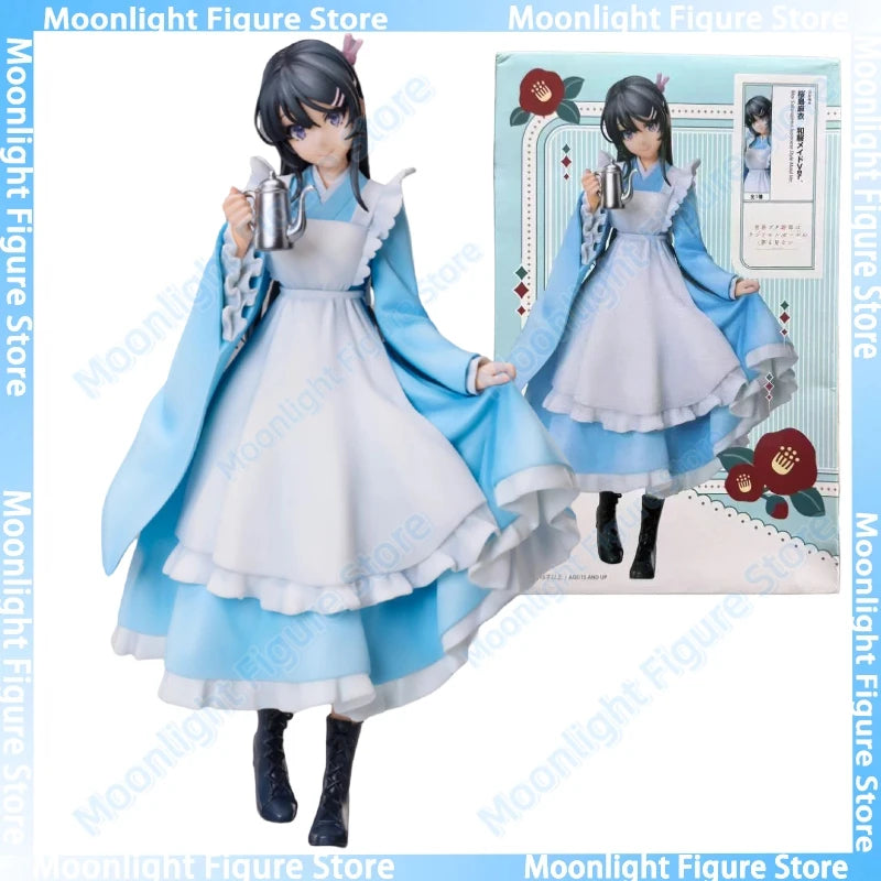 In Stock ElCoco Sakurajima Mai Kimono Maid Outfit Desktop Cute Doll Anime Action Figure Toy Gift Model Collection
