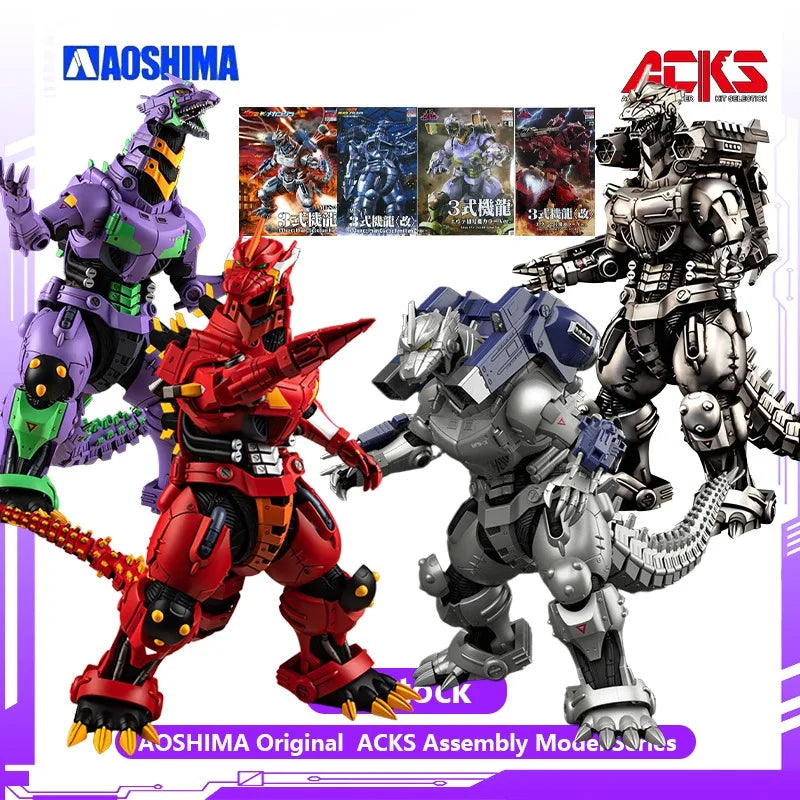 AOSHIMA Original  ACKS Assembly Model Series Type 3 Machine Dragon Anime Action Figures Toys for Boys + Collectible Ornaments