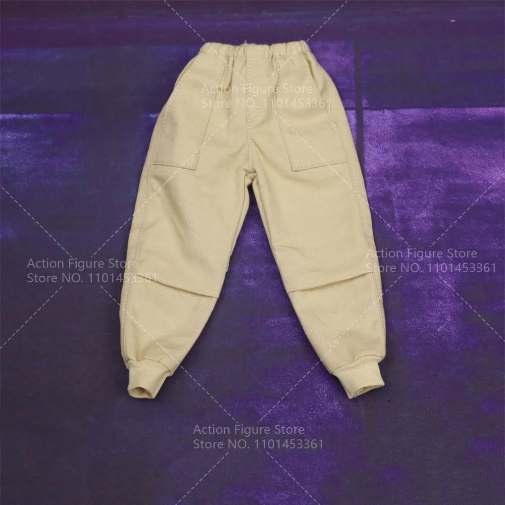 1/6 Scale Male Fashion Long Sleeves Plaid Shirt Jacket Sweatpants Streetwear Multi Pocket Harun Pants for 12" Action Figure Toys