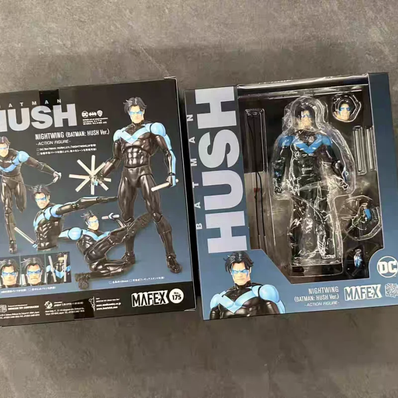 Nuine Medicom Mafex 175 Nightwing Action Figure 1/12 Scale Batman Hush Ver Anime Collection Desktop Ornament Exquisite Gift Doll