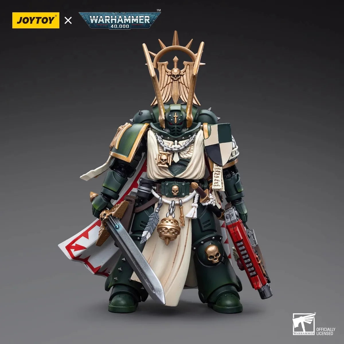 【На склад】 JOYTOY Warhammer 40K 1/18 Екшън фигурка Dark Angels Master Lazarus Модел играчка момче подаръци 3.75 инча